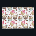 Watercolor cupcakes placemat<br><div class="desc">Watercolor cupcakes</div>