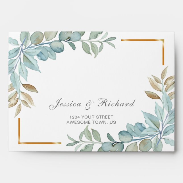 Watercolor Custom Envelope (Front)
