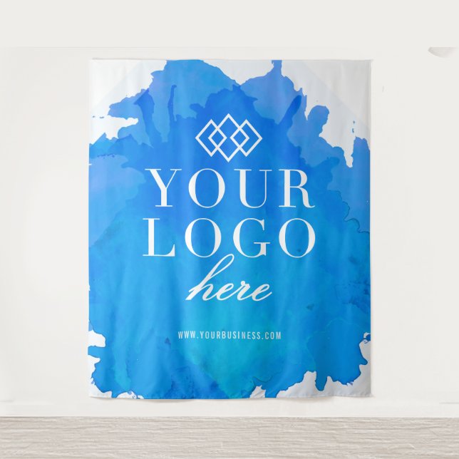 Watercolor Custom Logo Trade Show Event Backdrop (Front)