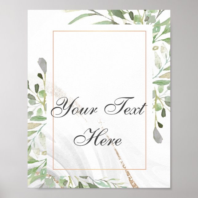 Watercolor Custom Text Poster (Front)