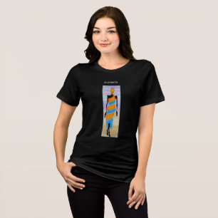 Watercolor, Cute and Colorful Kenya African Art Tri-Blend Shirt