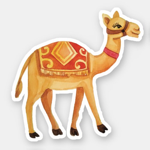 Watercolor Cute Arabian Camel Sticker