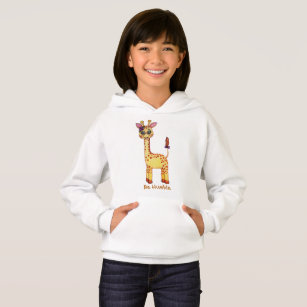 CHAN03 Unisex Realistic 3D Print Hoodie Hooded Sweatshirts Qpkia Hey Me Again Cute and Funny Giraffe 