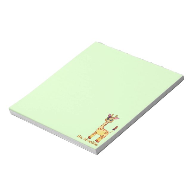 Watercolor Cute Baby Giraffe Notepad (Rotated)