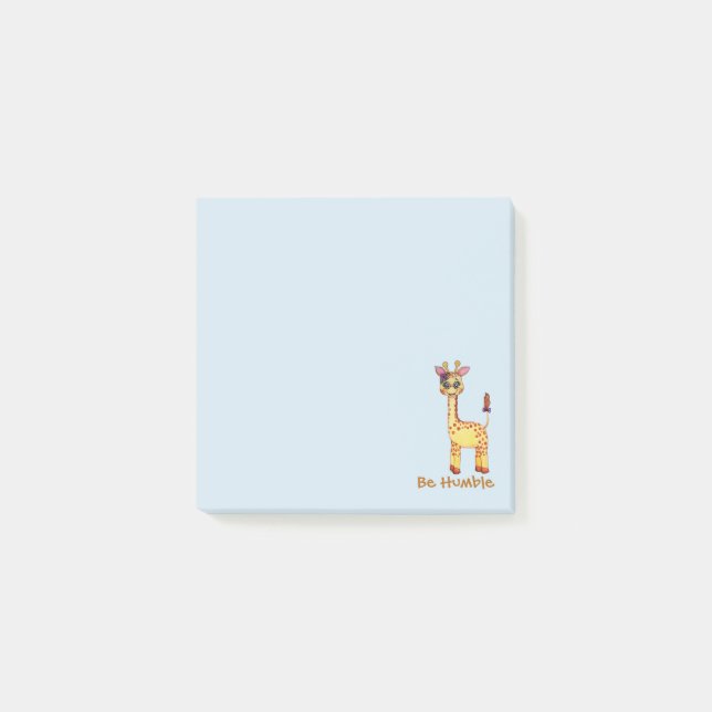 Watercolor Cute Baby Giraffe Post-it Notes (Front)