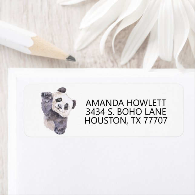  Watercolor Cute Baby Panda  Label (Insitu)