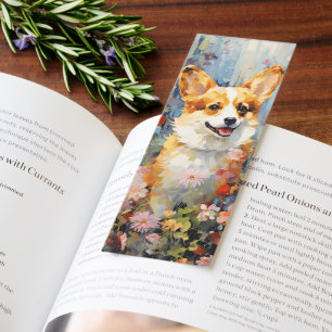 Watercolor Cute Corgi Dog Vibrant Colors Bookmarks