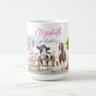 Watercolor Cute Country Farm Animals  Coffee Mug