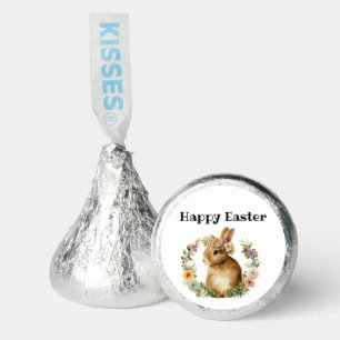 Watercolor Cute Elegant Easter Bunny Flower Hershey®'s Kisses®