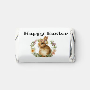 Watercolor Cute Elegant Easter Bunny Flower Hershey's Miniatures