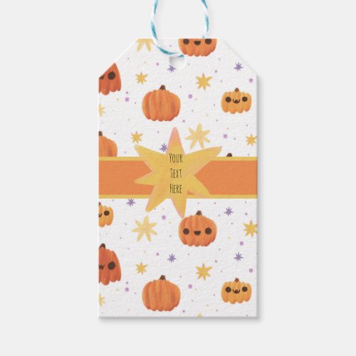 Watercolor Cute fall colors halloween  Gift Tags