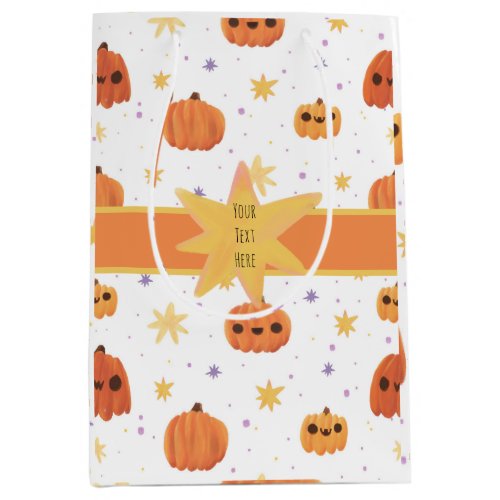 Watercolor Cute fall colors halloween  Medium Gift Bag