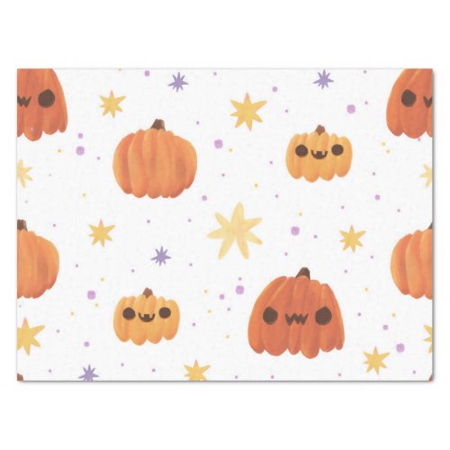 Watercolor Cute fall colors halloween  Tissue Paper