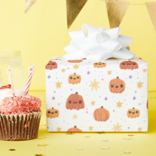 Watercolor Cute fall colors halloween  Wrapping Paper
