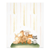 Watercolor Cute Forest Animals Baby Shower Budget Flyer (Back)
