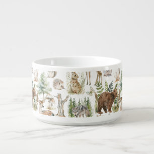 Watercolor Cute Forest Animals Bowl