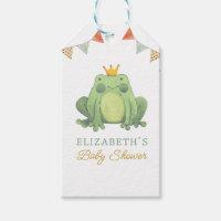Watercolor Cute Frog Baby Shower