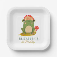 Watercolor Cute Frog birthday