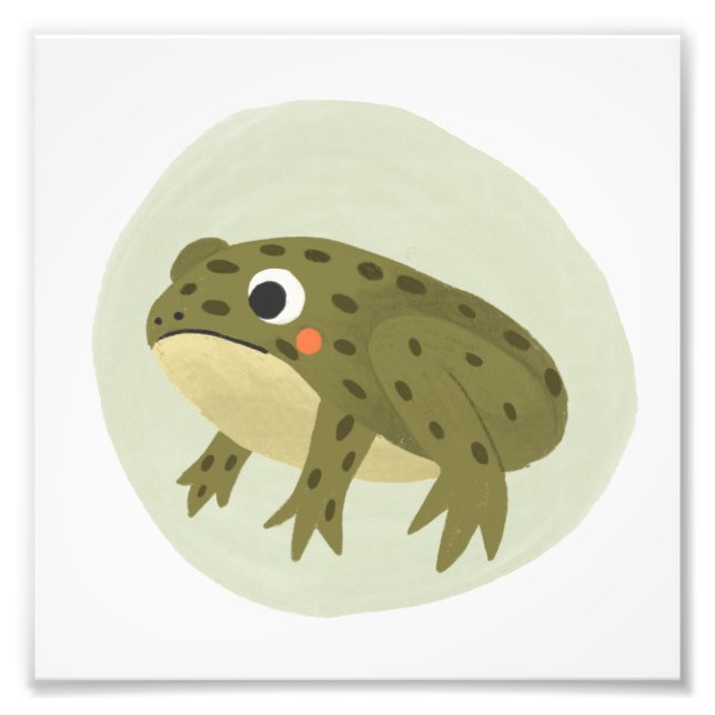 Watercolor Cute frog  Photo Print (Front)