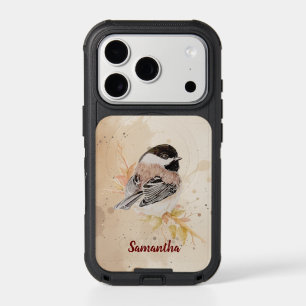 Watercolor Cute Little Chickadee Bird Art iPhone 17 Pro Case