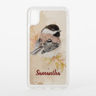 Watercolor Cute Little Chickadee Bird Art Speck iPhone XS Max Case