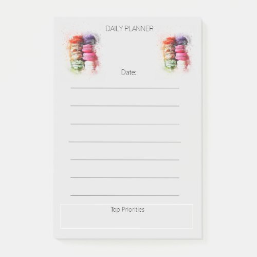 Watercolor Cute Macarons Planner Personalised  Post_it Notes