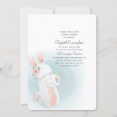 Watercolor Cute Mama Rabbit Baby Shower Invitation (Front)
