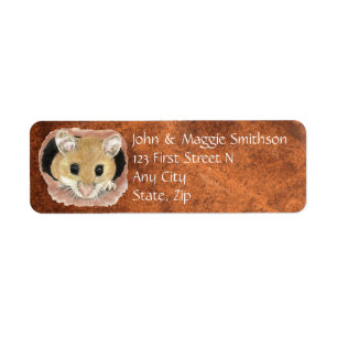 Watercolor Cute Mouse Animal Address Label