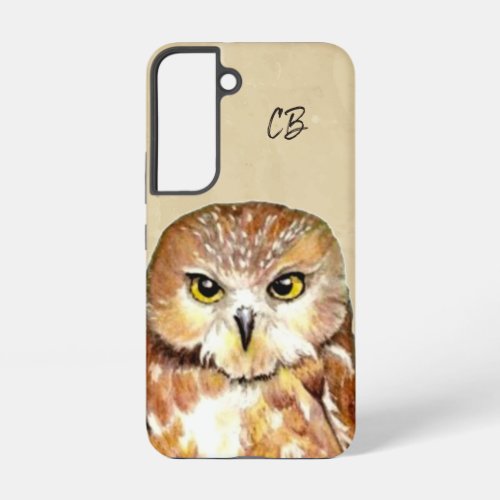 Watercolor Cute Owl Bird Animal Nature Wildlife  Samsung Galaxy S22 Case