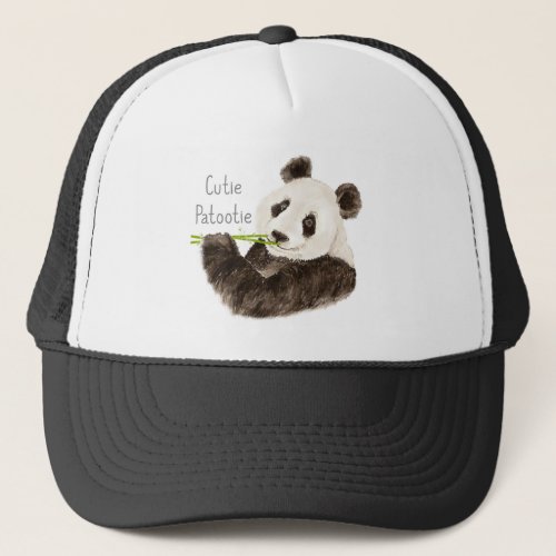 Watercolor Cute Panda Bear Asian Cutie Patootie  Trucker Hat
