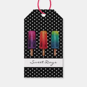 Watercolor Cute Popsicle Ice Creams Gift Tags