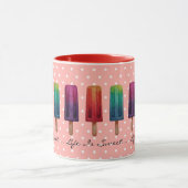 Watercolor Cute Popsicle Ice Creams Mug (Center)