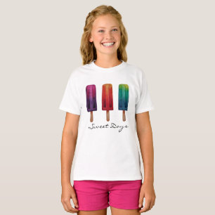 Watercolor Cute Popsicle Ice Creams T-Shirt
