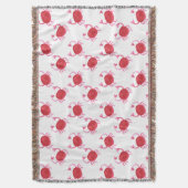 watercolor cute red crabs beach design throw blanket (Front Vertical)