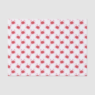 watercolor cute red crabs wrapping tissue tissue paper