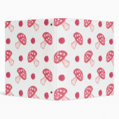watercolor cute red mushrooms and polka dots binder (Background)