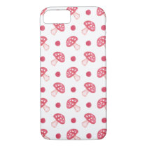 watercolor cute red mushrooms and polka dots iPhone 8/7 case