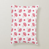 watercolor cute red mushrooms and polka dots decorative pillow (Back(Vertical))