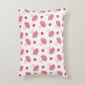 watercolor cute red mushrooms and polka dots decorative pillow (Front(Vertical))