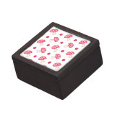 watercolor cute red mushrooms and polka dots keepsake box (Side)