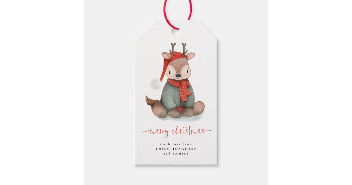 Watercolor Deer Sewing Tags for Handmade Items Woodland Animal, Labels or  Name Tags, Personalized 
