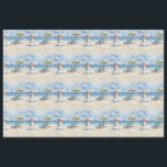 Watercolor Cute Snowman on Vacation Tissue Paper<br><div class="desc">Wrap your gifts in pure snowman artistry and let your presents melt hearts faster than Frosty on a summer day. These adorable,  watercolor snowmen will make your gifts the life of the snowball fight – sorry,  I meant party!</div>