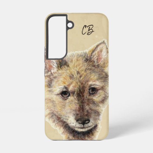 Watercolor Cute Wolf Pup Animal Nature Wildlife  Samsung Galaxy S22 Case