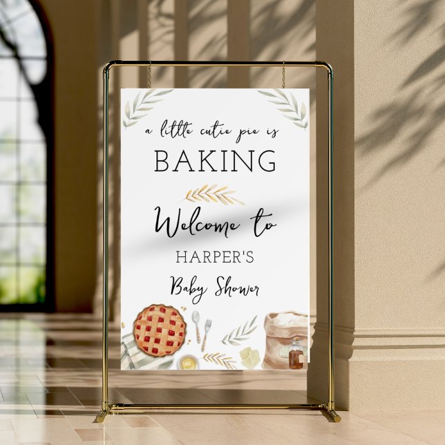 Watercolor Cutie Pie Baking Welcome Sign (Creator Uploaded)