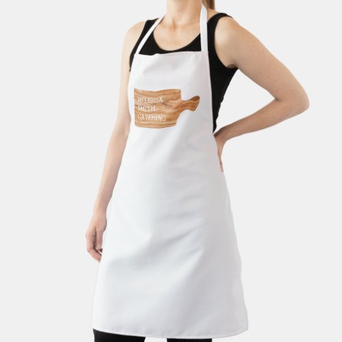 Watercolor Cutting Board Catering Chef Logo Apron