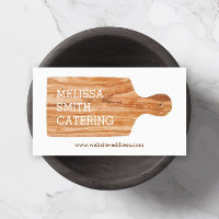 Watercolor Cutting Board Catering Chef Logo Business Card