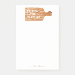 Watercolor Cutting Board Catering Chef Logo Post-it Notes