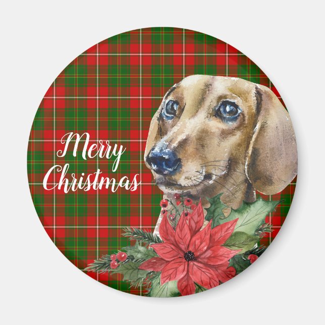 Watercolor Dachshund Dog Personalized   Magnet (Front)
