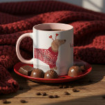 Watercolor Dachshund Dog Valentine's Day Sweater Mug<br><div class="desc">Adorable dachshund Valentine's Day gift tag. Our design features our hand-drawn dachshund dog wearing cute red and white cozy heart knitted sweater. The dachshund dog is wearing heart antlers. "Happy Valentine's Day" is deigned in a fun hand-written script style font. Cue blush pink and heart pattern background. The reverse side...</div>