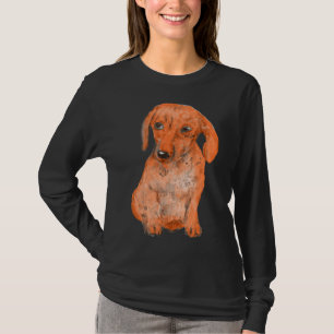 Watercolor Dachshund Hand Painted Dachshund Dachs T-Shirt